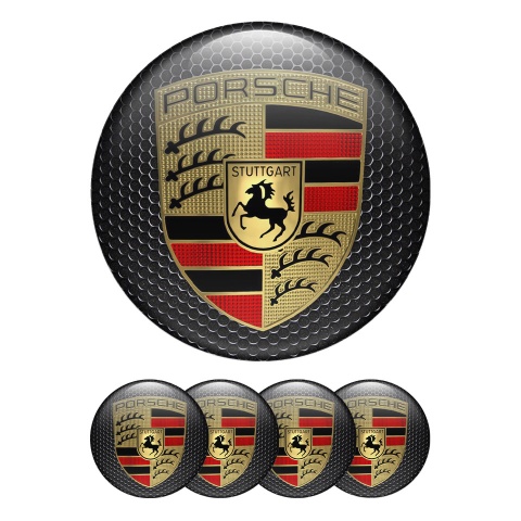 Porsche Wheel Silicone Emblems Classic Edition Steel