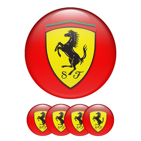 Ferrari Center Hub Dome Stickers Scuderia