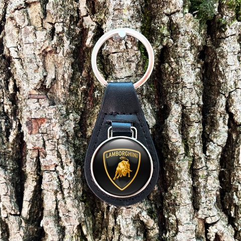 Lamborghini Autoschlusselanhanger aus Leder Klassisch Logo Design