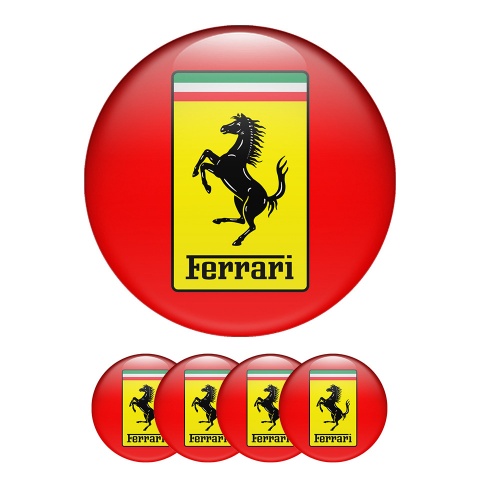 Ferrari Silicone Stickers Center Hub Retro Badge