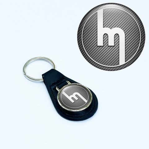 Mazda Keychain Leather Light Carbon White Edition