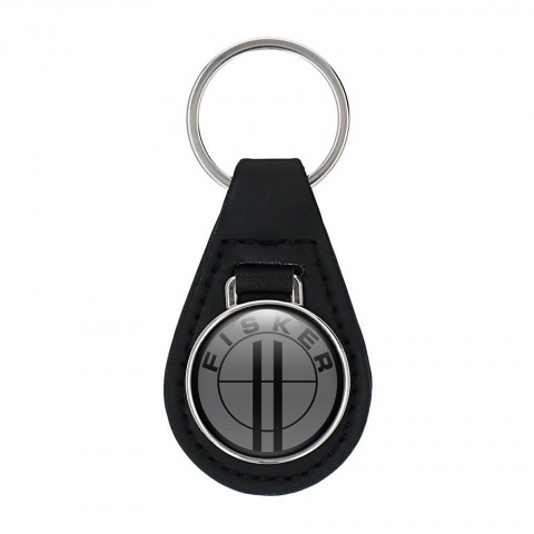 Karma Fisker Schlusselanhanger aus Leder Carbon Stil