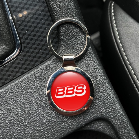 BBS Key Fob Metal Red White Classic Logo Edition
