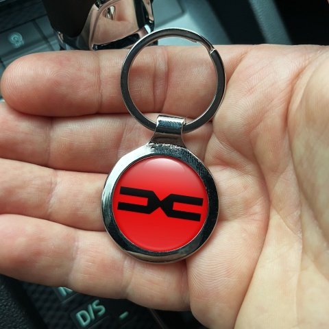 Dacia Key Fob Metal Red Black Logo Edition