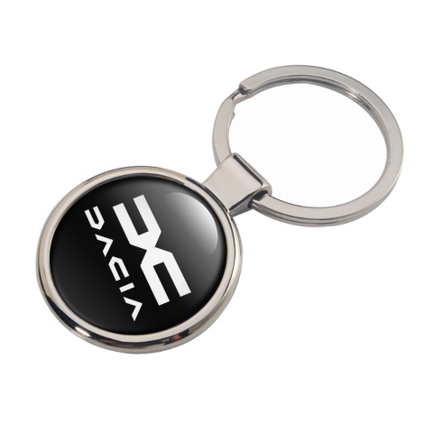 Dacia Metal Key Ring Black White Logo Edition