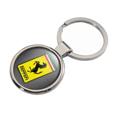 Ferrari Schlusselbund aus Metall Carbon Auflage