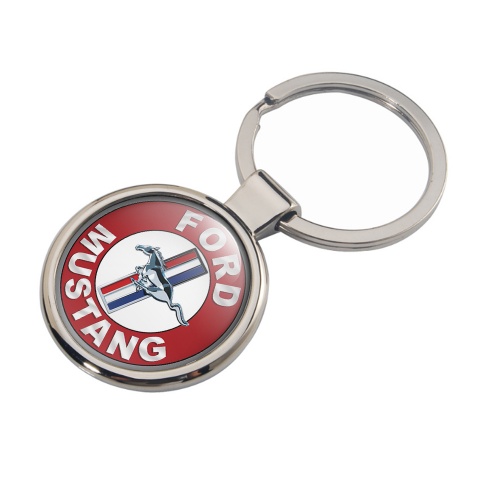 Ford Mustang Metal Fob Chain Red Ring Color Logo Edition