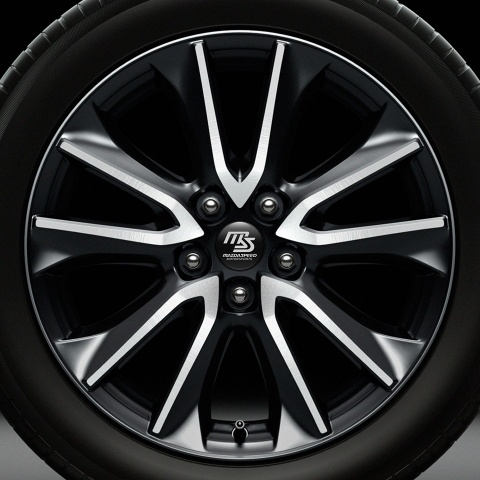 Mazda Speed Wheel Center Cap Domed Stickers Black