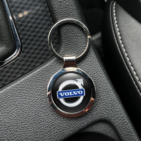 Volvo Key Fob Metal Black Silver Blue Logo 3D Design
