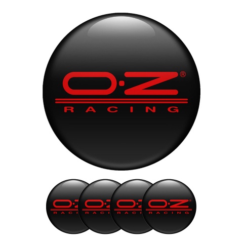 OZ Silicone Stickers Center Hub sports black and red 