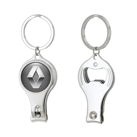 Renault Keychain Nail Trimmer Light Carbon Silver Tint Effect Design