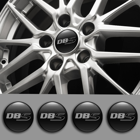 Aston Martin BS Wheel Emblems Black Grey Logo Edition