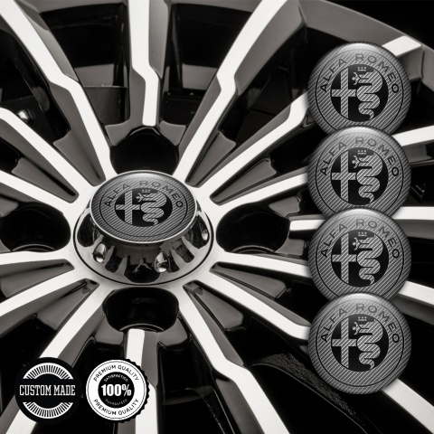 Alfa Romeo Wheel Emblems Carbon Black Edition