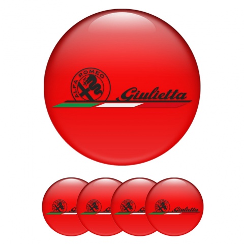 Alfa Romeo Giulietta Wheel Stickers Red Italian Flag Edition