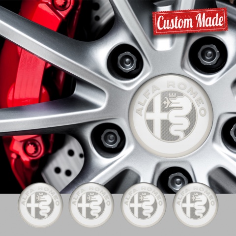 Alfa Romeo Wheel Emblems Grey Marble Logo Design