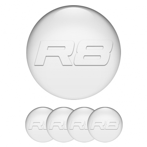Audi R8 Wheel Emblems Grey Transparent Clean Logo