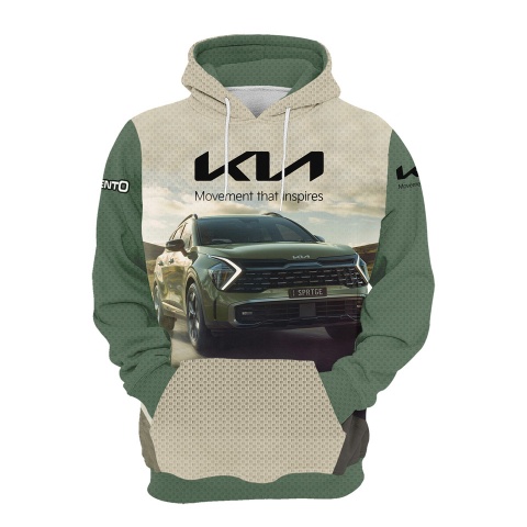 Kia Sorento Sportage Sweatshirt Beige Olive Green Collage