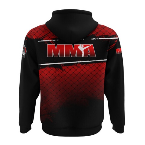 Martial Arts MMA Black Red Net Collage Design