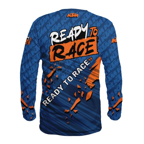 KTM Long T-Shirt Blue Orange Ready To Race Design