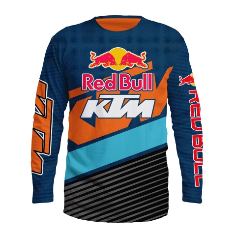 KTM Long T-Shirt Blue Orange Sky Color Design