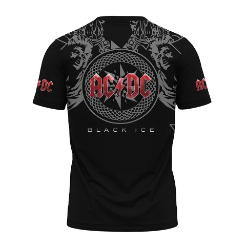 Music Short Sleeve T-Shirt AC-DC Black Ice Edition