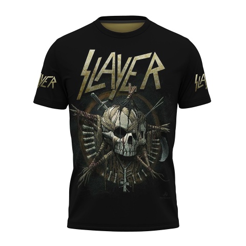 Music T-Shirt Slayer Short Sleeve Skull Full Color Edition