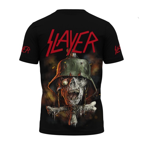 Music T-Shirt Slayer Short Sleeve Rotting Skull Multicolor Edition