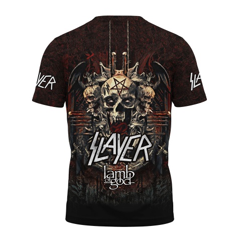 Music T-Shirt Slayer Short Sleeve Lamb of God Full Print