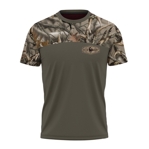 Hunting Short Sleeve T-Shirt Deer Hunting Logo Forest Edition