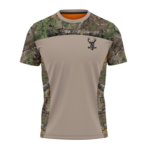 Hunting T-Shirt Short Sleeve Deer Hunt Logo Spring Forest
