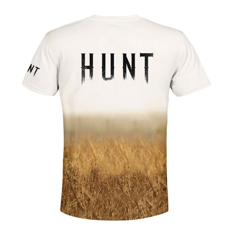 Hunting Short Sleeve T-Shirt Wild Deer Golden Field Multicolor