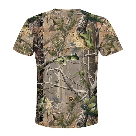 Hunting T-Shirt Short Sleeve Wild Angry Wolf Stare Forest Design