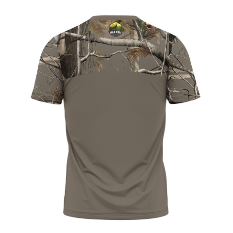 Hunting Short Sleeve T-Shirt Wild Wolf Logo Forest Edition
