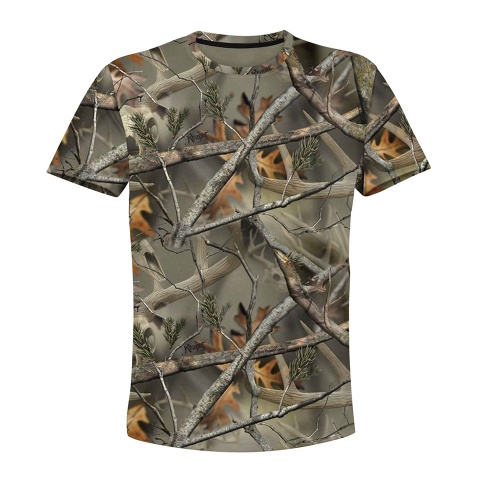 Hunting Short Sleeve T-Shirt Oak Tree Forest Camo Edition