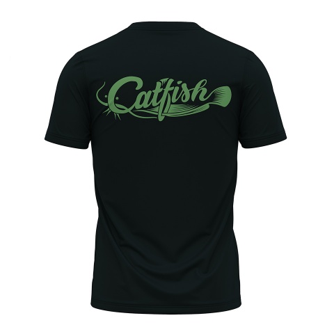 Fishing T-Shirt Short Sleeve Black Catfish Bottom Lake Edition