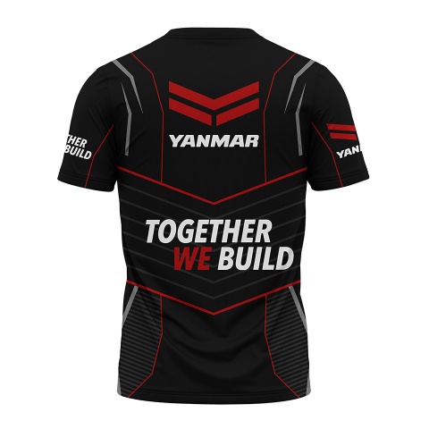 Yanmar T-Shirt Short Sleeve Black Red Together We Build Edition
