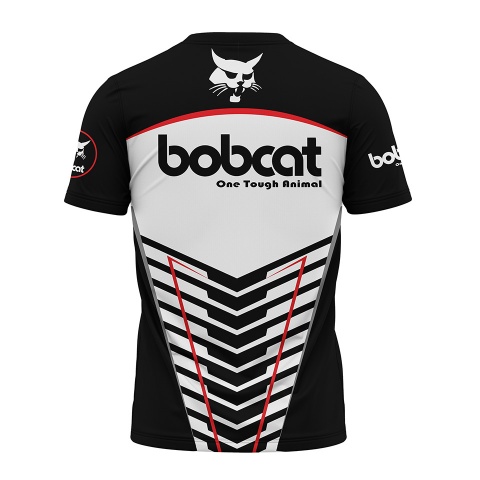 Bobcat T-Shirt Short Sleeve Black White Grill Predator Edition