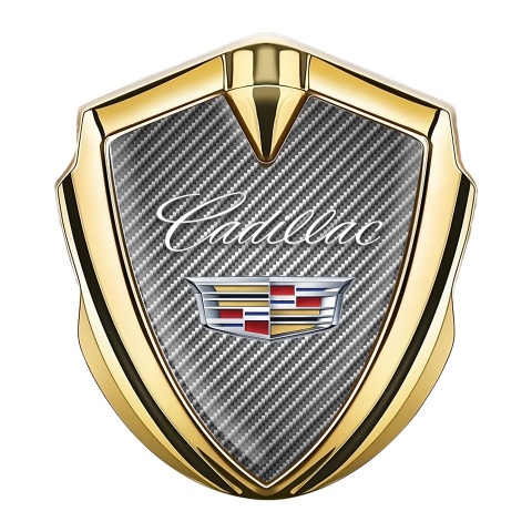 Cadillac Bodyside Tuning Emblem Gold Light Carbon Color