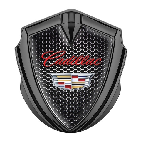 Cadillac Fender Emblem Badge Graphite Dark Cells Design