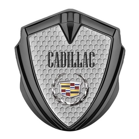 Cadillac Car Bodyside Emblem Graphite Grey Hexagon Template