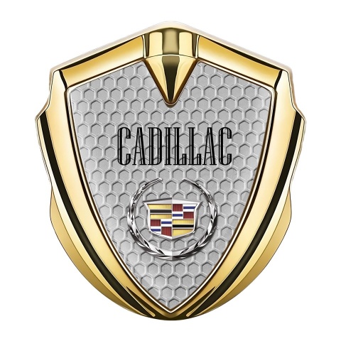 Cadillac Car Bodyside Emblem Gold Grey Hexagon Template