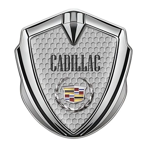 Cadillac Car Bodyside Emblem Silver Grey Hexagon Template