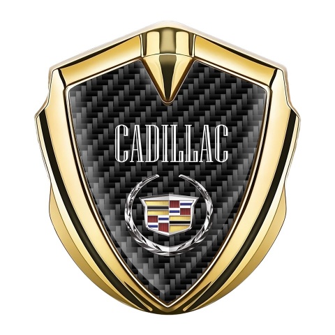 Cadillac Bodyside Badge Self Adhesive Gold Carbon Template
