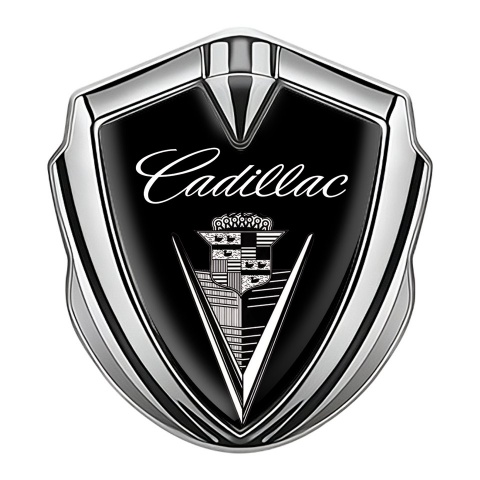Cadillac Tuning Emblem Self Adhesive Silver Black White Design