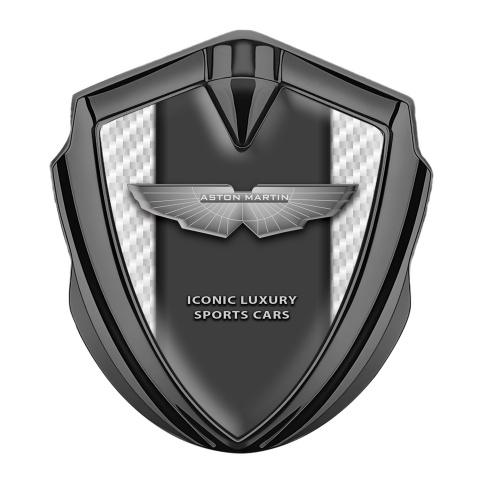 Aston Martin Bodyside Emblem Graphite White Carbon Edition