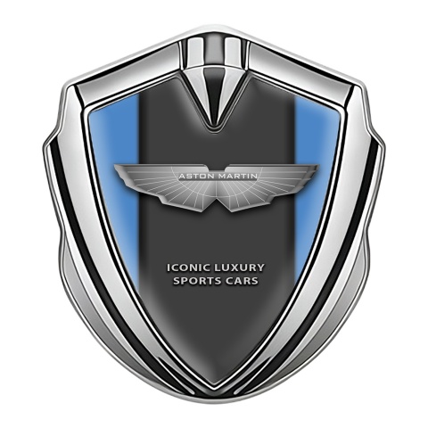 Aston Martin Bodyside Emblem Silver Blue Grey Line Edition