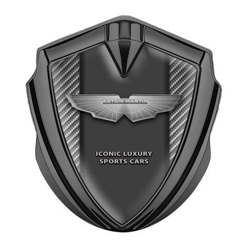 Aston Martin Trunk Emblem Badge Graphite Carbon Luxury Design