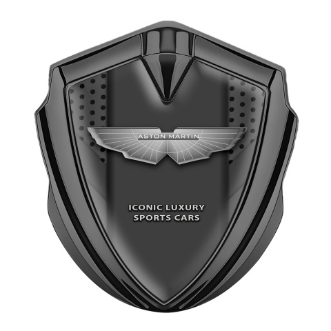 Aston Martin Tuning Emblem Self Adhesive Graphite Dark Mesh Edition