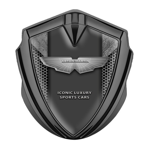 Aston Martin Bodyside Emblem Graphite Metallic Plate Design