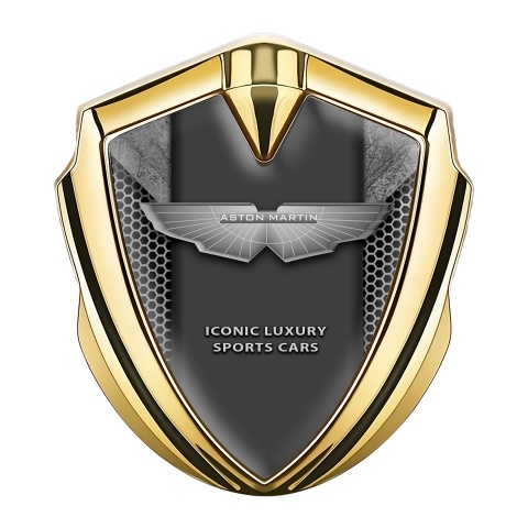 Aston Martin Bodyside Emblem Gold Metallic Plate Design